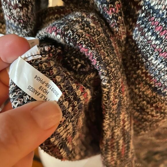 MADEWELL | long sleeve multicolor marled knit top M - Picture 8 of 12